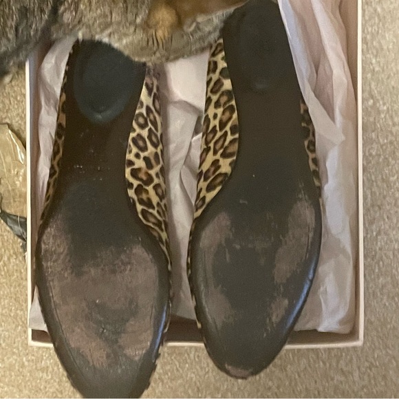 ♦️SOLD♦️Donald Pliner Henna Couture Leopard Calf Hair Flat Loafer Sz 9 Tan/Black - Picture 2 of 6